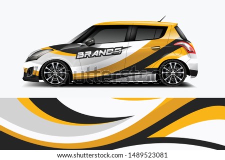 Car wrap graphic racing abstract strip and background for car wrap and vinyl sticker dekal
