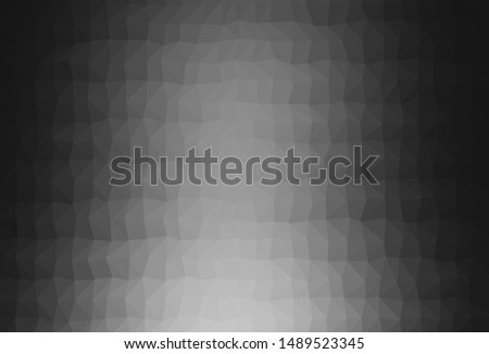 Dark Silver, Gray vector polygon abstract layout. Colorful illustration in Origami style with gradient.  The best triangular design for your business.