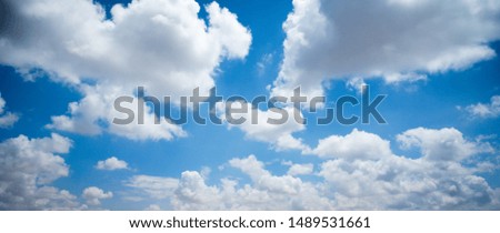  Beautiful blue sky background with clouds.