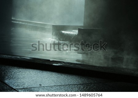 Steam of Bath tub in Hot spa