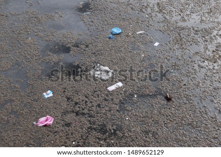 Plastic Waste floating in the river - Polluted Rivers