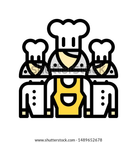Flat Icon Chef multi color for print, website, presentation and logo