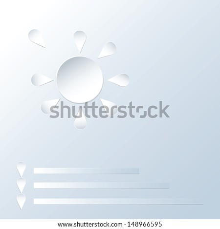 Abstract 3D white paper flower,Vector background