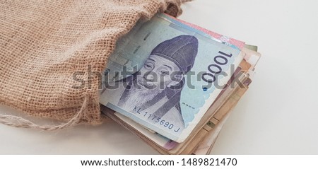 South Korean Won Banknote Photo
