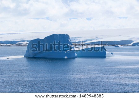 A big iceberg along the coasts of the Anvers Island in the Antarctic Peninsula, Antarctica