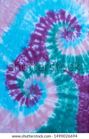 Photo of a Colorful Abstract Psychedelic 
Tie Dye Double Swirl Design with property release attached.