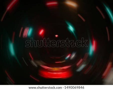 Bokeh spin blur from Traffic light  use for background or wallpaper