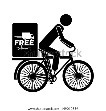 free delivery label over white background vector illustration 