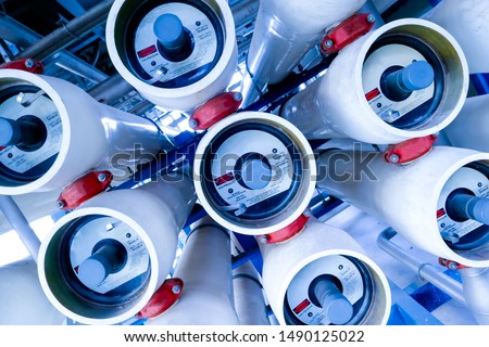 Reverse osmosis systems, Membrane locum in water treatment plant   Royalty-Free Stock Photo #1490125022