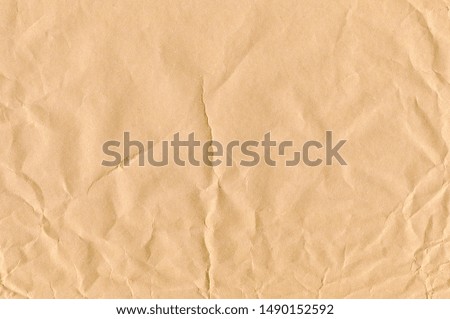 Crumpled Beige Paper Texture. Paper Background for Design 