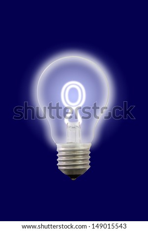 Small letter glow inner electric lamp.