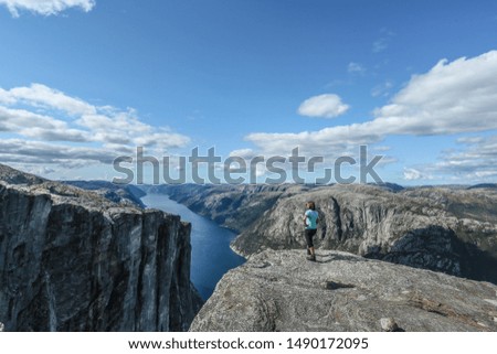 Spectacular landscape of Norway in the summer