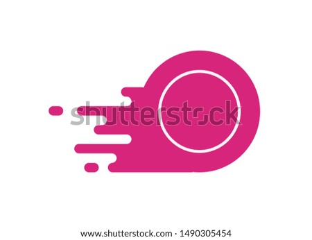 red vector rounded shape element circle on white background