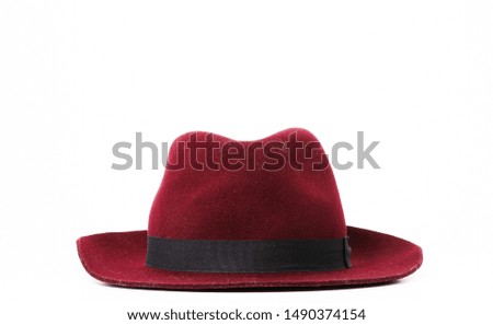 Hat in on a white background.