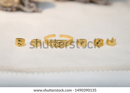korea gold 1st birthday rings