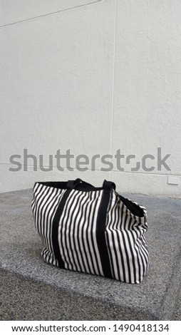 bag striped black white classic cool outdoor