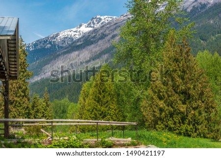 View at mountains in British Columbia, Canada.