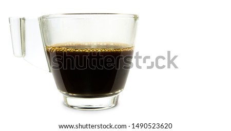 black coffee espresso White background 