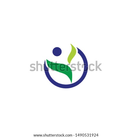 eco care and healthy vector logo