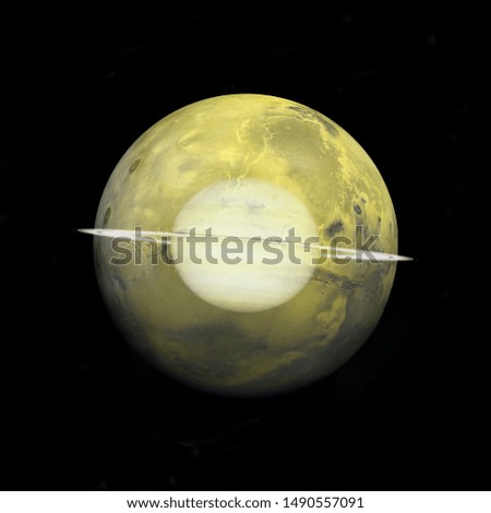 Saturn - planet of the Solar system. Science wallpaper. Elements of this image furnished by NASA