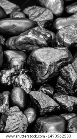 Zirconium is a chemical element used in alloys that resists corrosion, superconductors, pyrotechnics, nuclear reactors. Industrial Mining Concept. Royalty-Free Stock Photo #1490562530