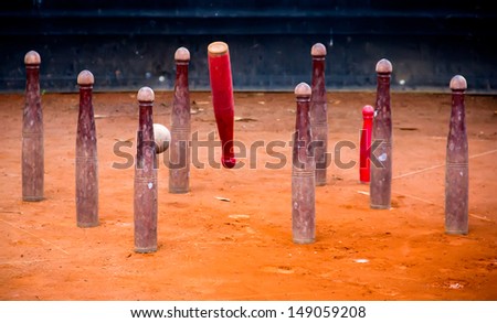 traditional bowling game in Asturias, Spain