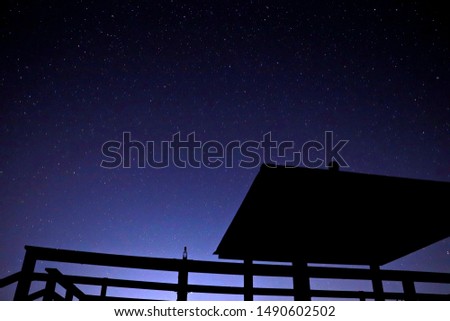 
Starry sky in summer night