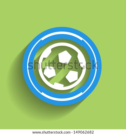 Vector soccer ball icon flat modern icon