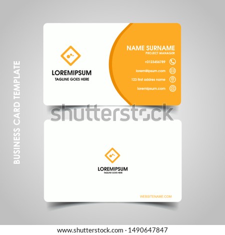 Modern business card design template. decoration name card design