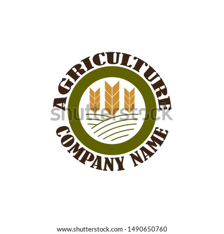 Agriculture Logo Template Design Vector

