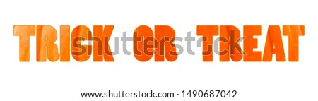Trick or treat Halloween lettering logo for decoration