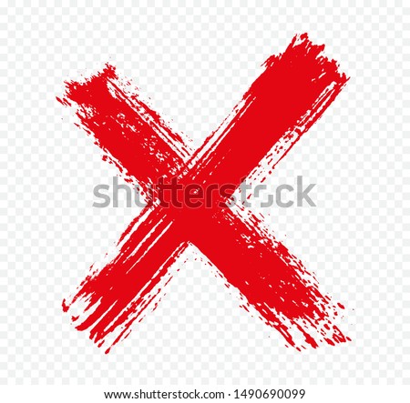 Grunge letter x .Dirty cross sign. Royalty-Free Stock Photo #1490690099