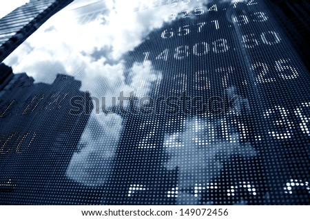 Display of Stock market quotes Royalty-Free Stock Photo #149072456
