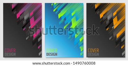 Abstract colorfull geometric background cover design