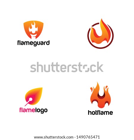 Flame Logo Icon Design Vector