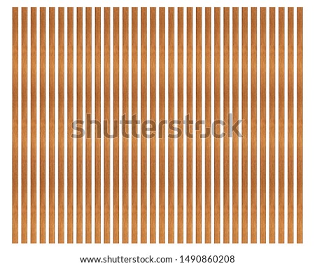 Wood surface with long boards lined up on the wall for design. Royalty-Free Stock Photo #1490860208