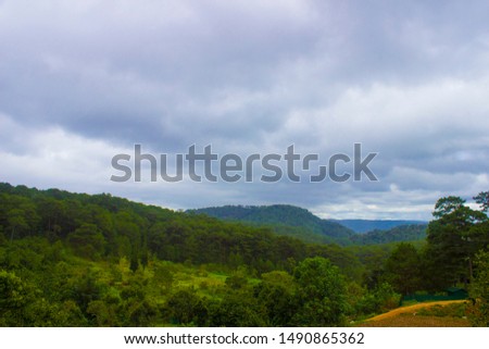 Natural landscape in the mountains of Asia