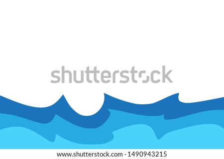 Abstract water wave isolated on white background. vector illustration