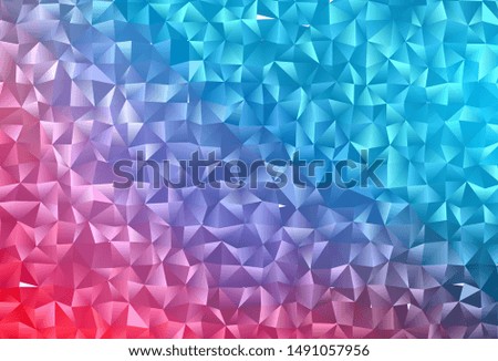 Light Blue, Red vector polygonal pattern. Modern geometrical abstract illustration with gradient. Elegant pattern for a brand book.