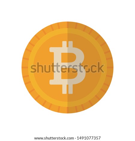 Bitcoin design, Money bit currency exchange financial bank web and internet theme Vector illustration