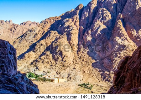 Amazing church between sant Catherine mountains Sinai egypt 