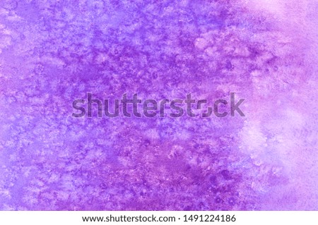 Abstract Hand Painted Violet Watercolor Background. Abstract Purple Background