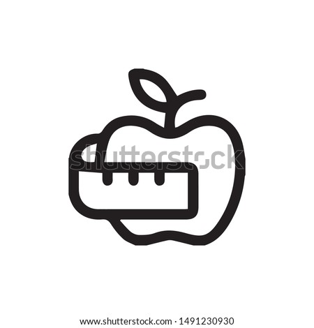 diet icon vector. Linear style sign for mobile concept and web design. health symbol illustration. Pixel vector graphics - Vector. Royalty-Free Stock Photo #1491230930