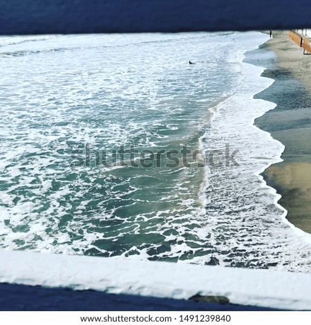 Ocean pier water sand surf