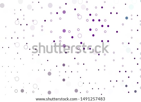 Light Purple vector background with bubbles. Beautiful colored illustration with blurred circles in nature style. Design for posters, banners.