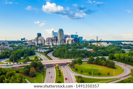Aerial Photography From Raleigh & Cary NC Royalty-Free Stock Photo #1491350357