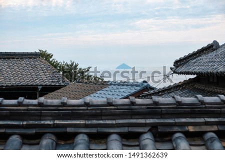 Japanese old house with tile roof