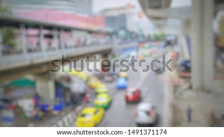 Blurred picture of traffic in urban