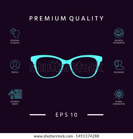 Glasses symbol Icon. Graphic elements for your design