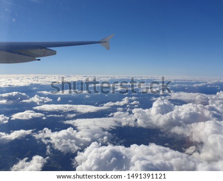 Looking at the horizon above the sky. This picture is taken above the Brazilian sky
